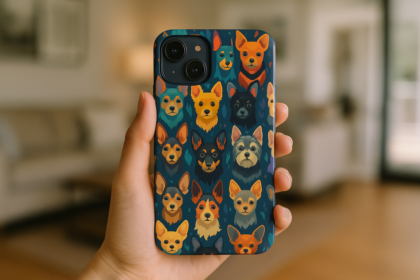 Happy Dog Faces Snap case for iPhone®