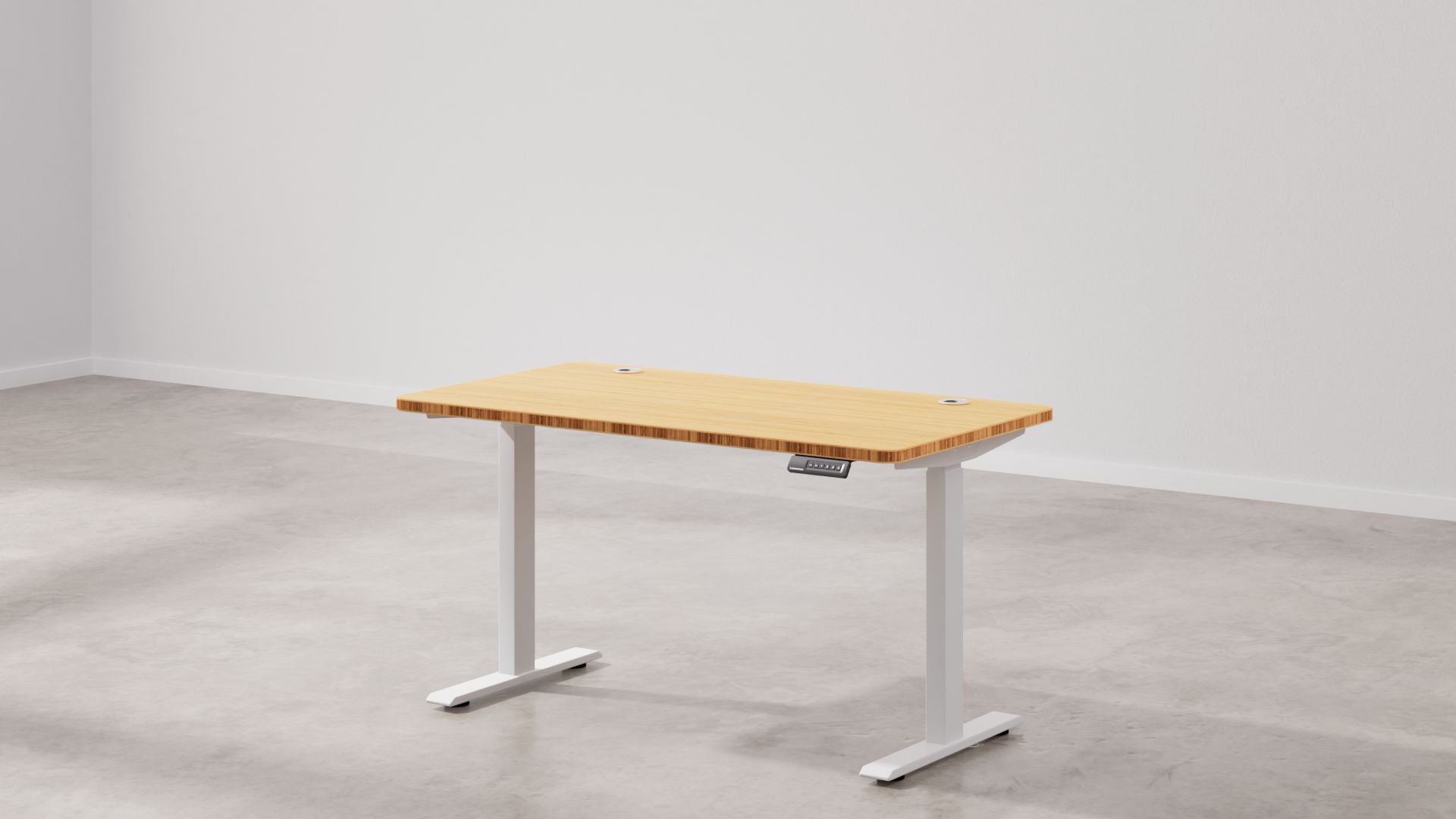 Autonomous SmartDesk Premium — front view white frame