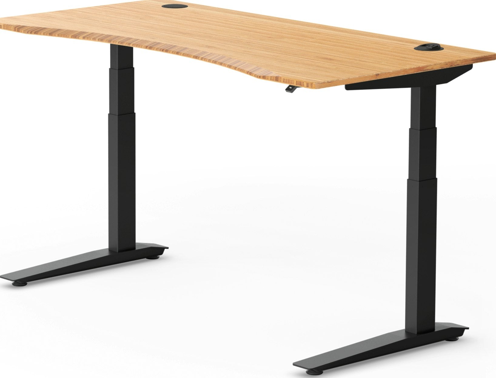 Fully Jarvis Bamboo standing desk — black frame view