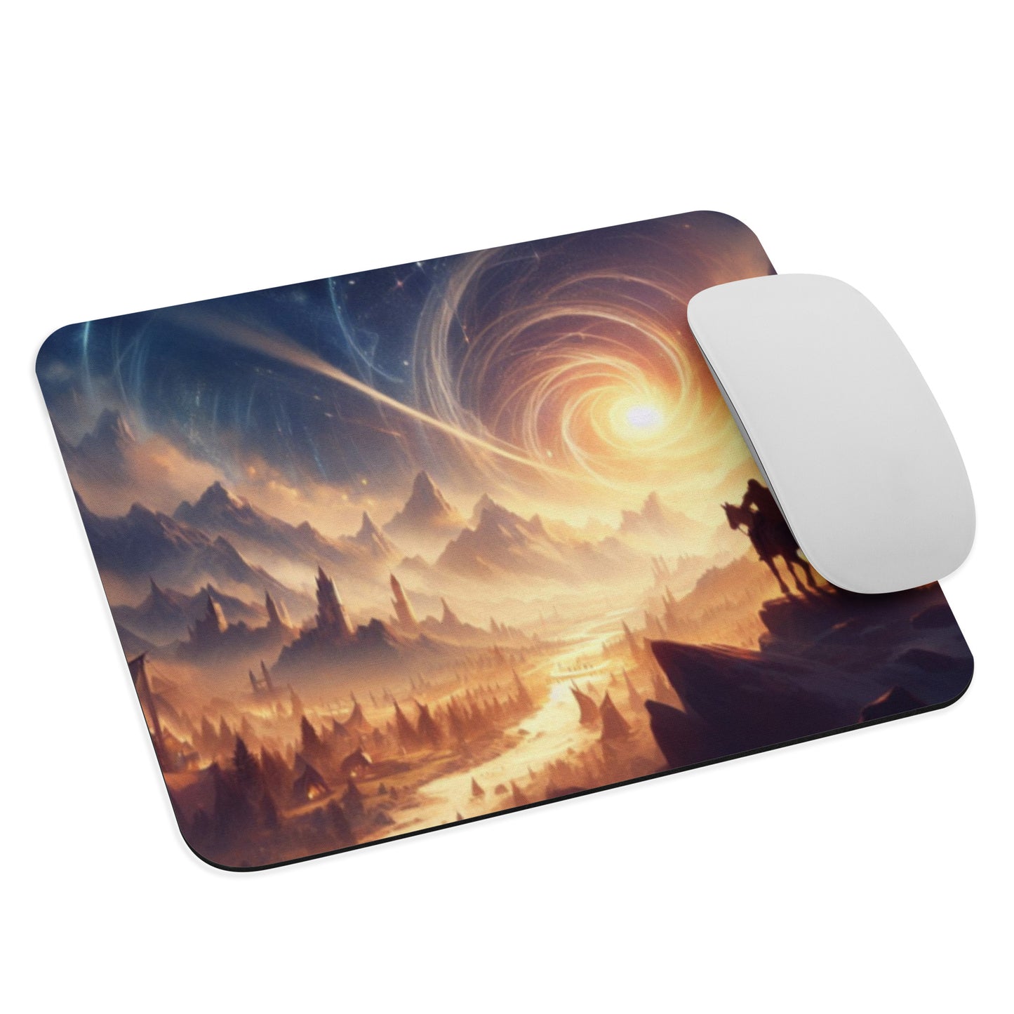 Rider in a Majestic Valley Mousepad