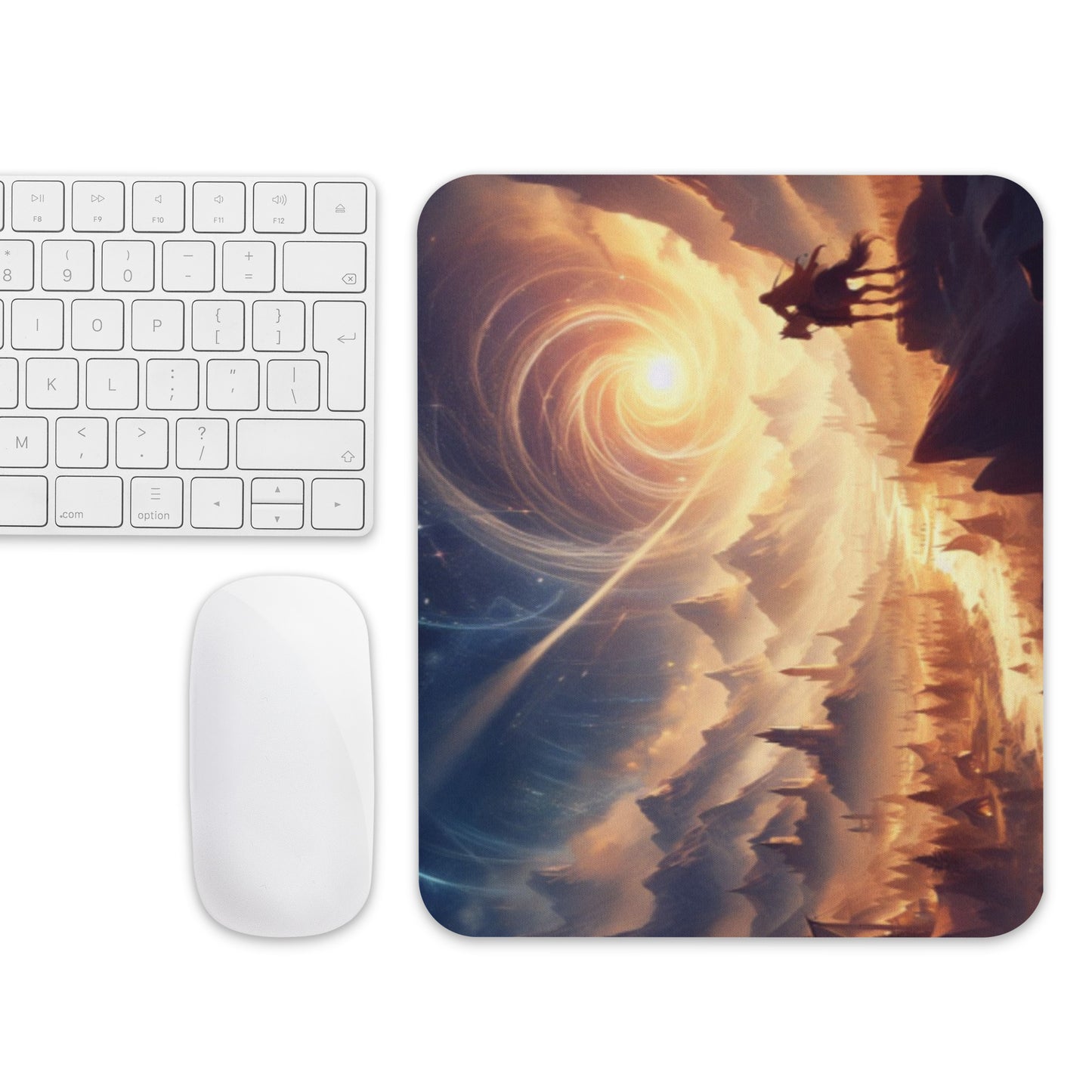 Rider in a Majestic Valley Mousepad