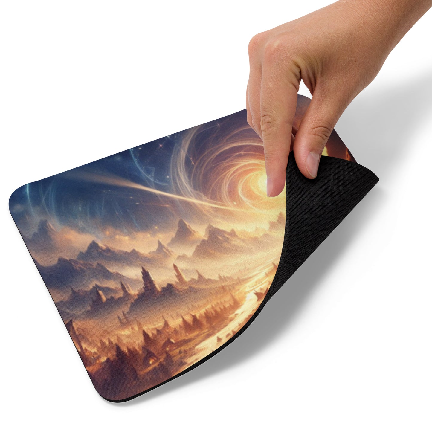 Rider in a Majestic Valley Mousepad