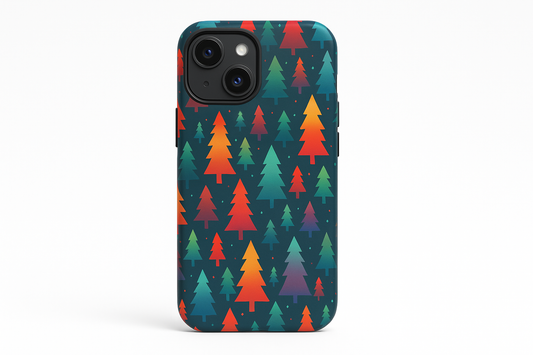 Colorful Trees iPhone Case - Tough Protective Phone Cover | Dual-Layer Drop Protection | NerdFurnish